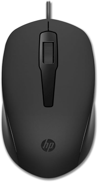 HP 150 Wired Mouse USB Type-A 1600 DPI Ambidextrous Black