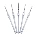 Detail Paint Brushes Set Artist Paint Brushes Painting Supplies for Art Watercolor Acrylics Oil, 5 Pieces (Silver)