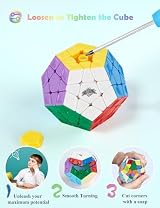 ROXENDA Dodecahedron Cube Speed Cube 12-Surface Stickerless Easy Turning view 7