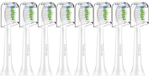 Guhiwuk Toothbrush Heads Replacement for Philips Sonicare DiamondClean HX6064 Fits HealthyWhite 2 Series plaque control 3 Series Gum Health HydroClean PowerUp Electric Toothbrush 8 Pack - Thumbnail 2