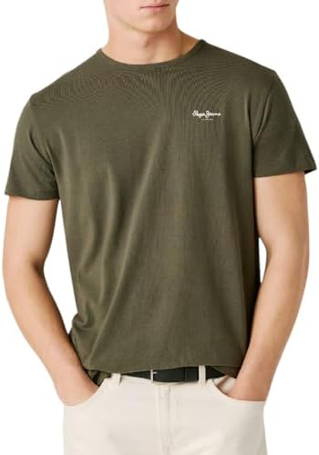 T-shirt original básica 3N para homens, verde (verde-oliva), tamanho S