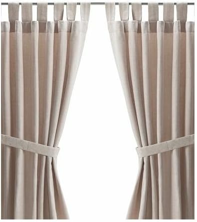 Ikea Lenda Light Beige Tan Pair Of Curtains 2 Panels Amazon Ca