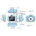 WUBUMIM Kids Digital Video Camera for Boys Age 3-8 , Mini Rechargeable Children Camera Shockproof 8MP HD Toddler Cameras Child Camcorder (16GB Memory Card Included) Blue