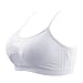 Litthing Women’s Sport Bra Spaghetti Strap Yoga Bra Camisole Top (White, L)
