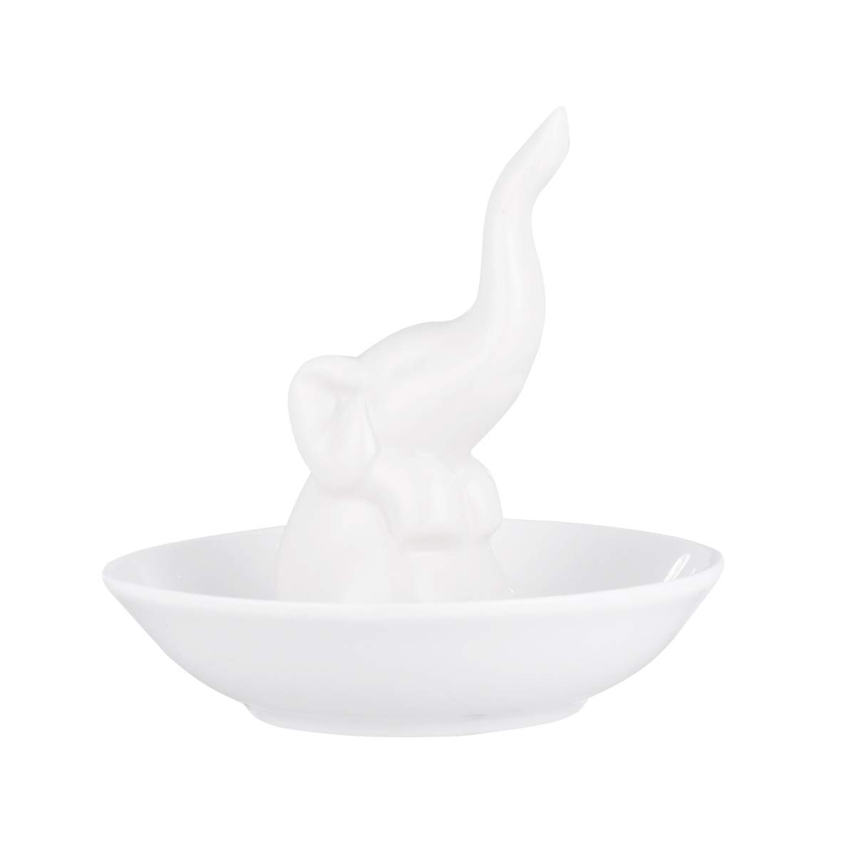 BESPORTBLE Ceramic Ring Holder Dish Elephant Jewelry Tray Necklace Bracelet Earrings Rings Jewelry Organizer Display