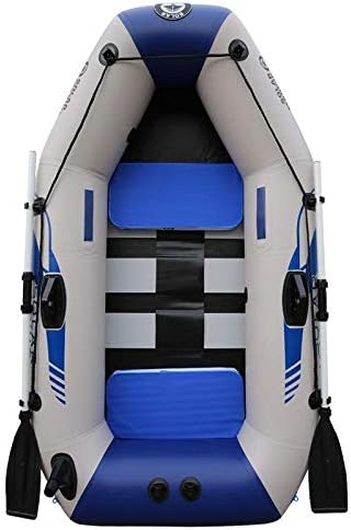 solarma Inflatable Dinghy Fishing Boat 7.5 FT/10 FT, Sport Tender Raft Deep Bottom and Trolling Motor Transom, 2 Person Seats w/Two Paddles