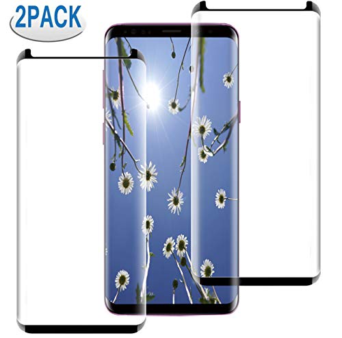[2 Pack] Samsung Galaxy S9 Screen Protector, S9 Tempered Glass 3D Curved [9H Hardness][Anti-Fingerprint][Ultra-Clear][Bubble Free] Tempered Glass Screen Protector Compatible with Samsung Galaxy S9 - Thumbnail 7