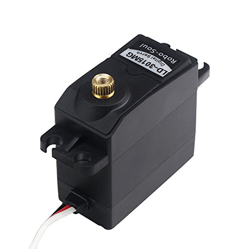LewanSoul LD-3015MG Standard Full Metal Gear Digital Servo with 17kg High Torque Dual Ball Bearing for RC Robot Car(Control Angle 270)