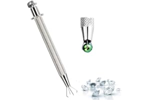 Jewelry Pick Up Tool, 4 Prongs Chip Diamond Gems Prong Tweezer Catcher Grabber Jewelry Making Jeweler Prong Holder for Small 
