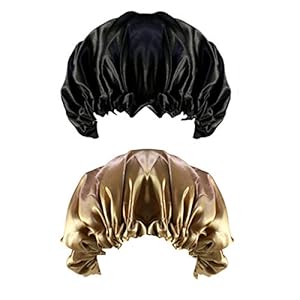 Rexiaoo-Sleep-Caps-Satin-Night-Sleep-Cap-Adjustable-Soft-Sleeping-Head-Cover-Bonnet-Hair-Loss-Cap-Salon-Bonnet-for-Women-and-Girls-2-Pack Sleep Caps, Satin Night Sleep Cap Adjustable Soft Sleeping Head Cover Bonnet Hair Loss Cap Salon Bonnet for Women and…