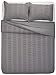 Amazon Brand – Pinzon Seersucker Duvet Cover Set - King, Dark Grey