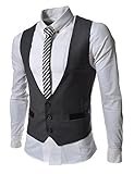 (TLV1) TheLees Mens Business Slim fit 3 Button Vest Waist Coat