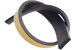2M/10M Self-Adhesive Rubber Seal Strip - Strong EVA Foam Tape for Door & Window Insulation, Anti-Collision Gasket, Black(20mm