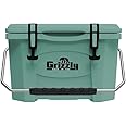 Grizzly 20 Cooler | 20 qt Ice Chest Durable Rotomolded Insulated | Made in USA | Warranty for Life | For Beach Boat Camping Fishing Hunting | G20