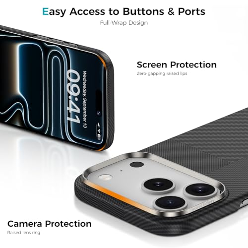 BENKS ArmorAir Montage Case for iPhone 17 Pro Max, Compatible with Magsafe, Ultra Slim & Lightweight 17 Pro Max Magnetic Case Built with Kevlar Aramid Fiber, Caseless Touch Feeling