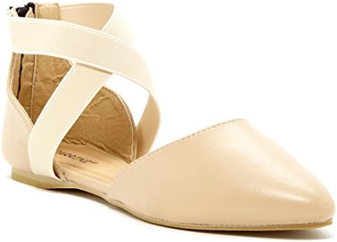 Carrini Crisscross Ankle Strap D'Orsay Flat