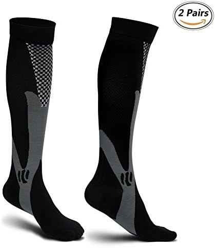 Compression Socks for Men and Women,20-30mmhg Medical Grade Graduated Leg Support Stockings for Airplane Flight,Nurses, Recovery and Relief,Prevent Swelling,Maternity Pregnancy 2 Pairs(small/medium)