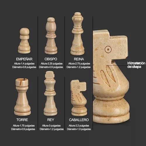 YUHOHO Juego De Ajedrez Y Damas Magnético 39x39cm,Tablero Plegable,Interesantes Juegos de Estrategia Que mejoran el Pensamiento lógico y Las Habilidades de Pensamiento Independiente