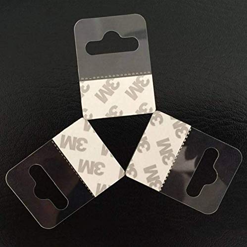 NUO RUI Hanging Card Adapters Peg Hole Self-Adhesive Hang Tab Peel and Stick (Pack of 100pcs)