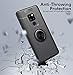 Case for Huawei Mate 20 X Taiaiping Soft TPU Material Suitable for Automotive Magnet Brackets Invisible Ring Bracket Multi-Function Protective Shell (Black)