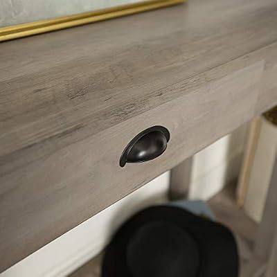 Walker Edison Rustic Wood Farmhouse Entryway Accent Table with Storage ...