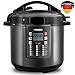 Pressure Cooker Instant Crock 10-in-1 Pot Pro Series 19 Program 6Q with German ThermaV Tech, Cook 2 Dishes at Once, BONUS TEMPERED GLASS LID, Saute, Steamer, Slow, Rice, Yogurt, Sterilizer