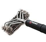 RONDO Grill Brush, 3 BBQ Brushes In 1, Wire Stainless Steel Barbecue Grill Cleaning Brush