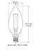 Bioluz LED 92 CRI E12 LED Candelabra Bulbs 60 Watt (5.5W) Warm White 2700K Clear LED Filamament Candle Bulb Dimmable UL Listed Title 20 6-Pack