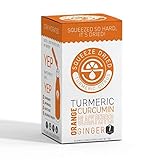 Squeeze Dried Orange Turmeric Curcumin with Ginger & Black Pepper | Anti Inflammatory, Antioxidant Rich to Relieve Joint Pain, Boost Immunity and Support Anti Aging - 30 Sticks