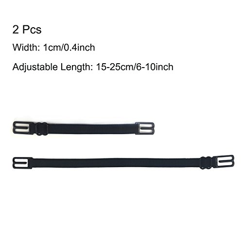 Wartoon 20 PCS Bra Pads Inserts Bra Strap Cushions Holder with Non-slip Elastic Bra Strap Clips Holder, Black