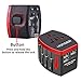 Homder Travel Adapter, International Power Adapter, All in One Worldwide AC Outlet Plug Adapter for US UK Europe AUS More Than 150 Countries, 1 AC Outlet + 1 Type C Port + 3 USB Ports