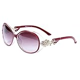 LianSan Fashion Oversized Women Uv400 Protection Polarized Lady Sunglasses Gold Flower Full Frame Sunglasses Gd103