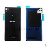 ePartSolution-Sony Xperia Z3 D6603 D6643 D6653 Back Door Battery Back Cover Glass Only Black Color Replacement Part USA Seller