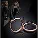 NIANPU Hot Fashion Women 18K Rose Gold Plate Smooth Hoop Earrings