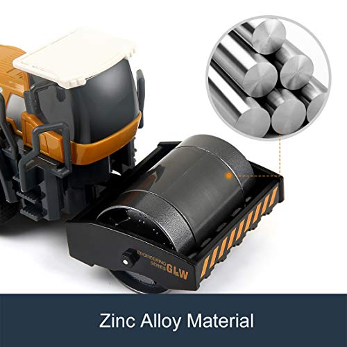 4-in-1 Take Apart Die Cast Car Toys,Construction Equipment Trucks Set with Equipment Vehicles, Builder, Roadblock, Cones and Accessories ,Pretend Engineering Game for Boys Girls Toddlers Kids - Thumbnail 2