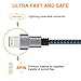 Eashion iPhone Charger, 3Pack 10FT Ultra Long Nylon Braided Lightning Cable USB Charger Cord Compatible with iPhone 7/ 7Plus/ 6/ 6Plus/ 6s/ 6s Plus/ 5s/ 5c/ 5/ SE/ iPad / iPod (Black&Blue)