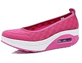DADAWEN Women's Athletic Casual Slip-On Toning Walking Shoe