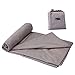 Travel and Camping Sheet Cotton Sleeping Bag Liner Lightweight Warm Roomy Compact Sleep Bag And Sack for Camping, Travel, Youth Hostels, Picnic 82.7 X 45 Inch,Khaki Grey