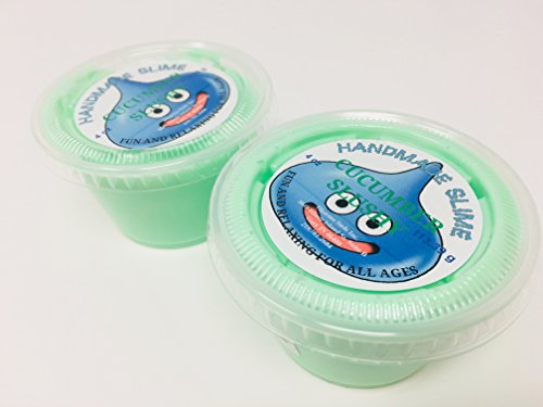 Handmade Slime Cucumber Slushy scented 4 oz container