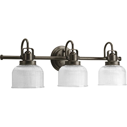 Progress Lighting P2992-74 Archie Collection Three-Light Bath & Vanity, Venetian Bronze
