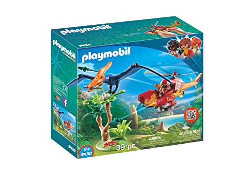 PLAYMOBIL Dinos 9430 Helikopter mit Flugsaurier, Ab 4 Jahren
