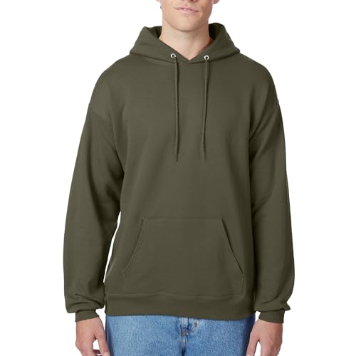Hanes EcoSmart Hoodie, Midweight Fleece, Pullover Hooded Sweatshirt for Men