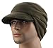 C-Stylish Mens Winter Fleece Earflap Cap With Visor Army Green, One Size