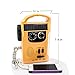 HOSHINE Multi-Functional 4-Way Powered LED Camping Lantern & Flashlight with AM/FM Radio & Cell Phone Charger, Color Yellow