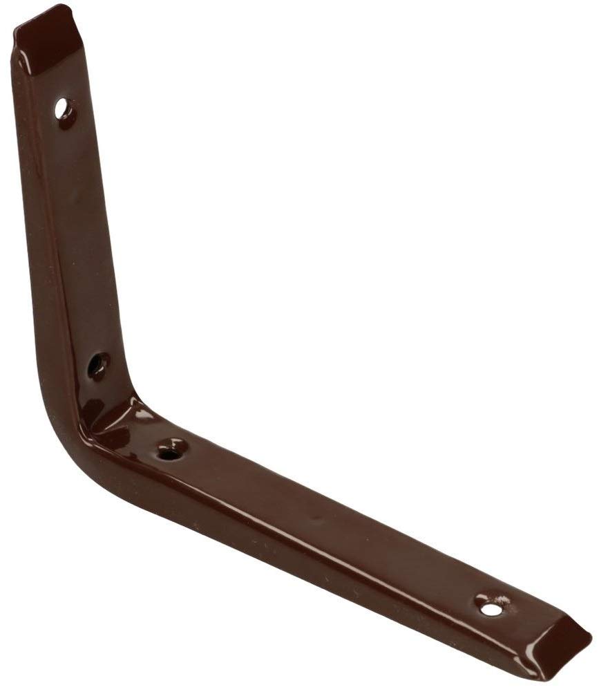 KOTARBAU® Sheet Steel Bracket, 120 x 150 mm, Colour: White/Silver/Black/Brown, Shelf Bracket, Shelf Bracket, Shelf Bracket, Wall Bracket (Brown) — image 1