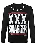 URBANCREWS Mens Hipster Hip Hop Long Sleeve Pullover Crew Neck Sweatshirt
