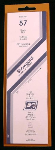 Showgard Strip Style Black Stamp Mounts Size 57