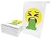 Juvale 50-Pack Vomiting Emoji Print Barf Bags - Disposable Vomit Bags for Travel Motion Sickness, Pregnancy, Illness for Children and Adults (White, 6x2.7x10 in)
