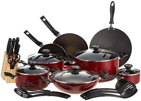 Prestige Non-Stick Cookware Set, Red, Pr20499, 25Piece price in