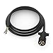 7-Way Trailer Plug Connector Cord 7-Pin: USA Business Extra Long 12 Ft, Heavy Duty, Weatherproof, Corrosion Resistant, Double Prongs, RV 7 Pin Wire Inline Light Trailer Wiring Harness Cable